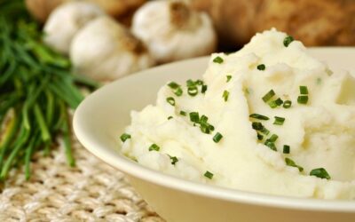 Puré de papas con ajo asado