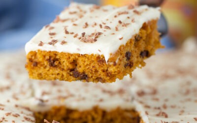 Pastel de calabaza con trocitos de chocolate