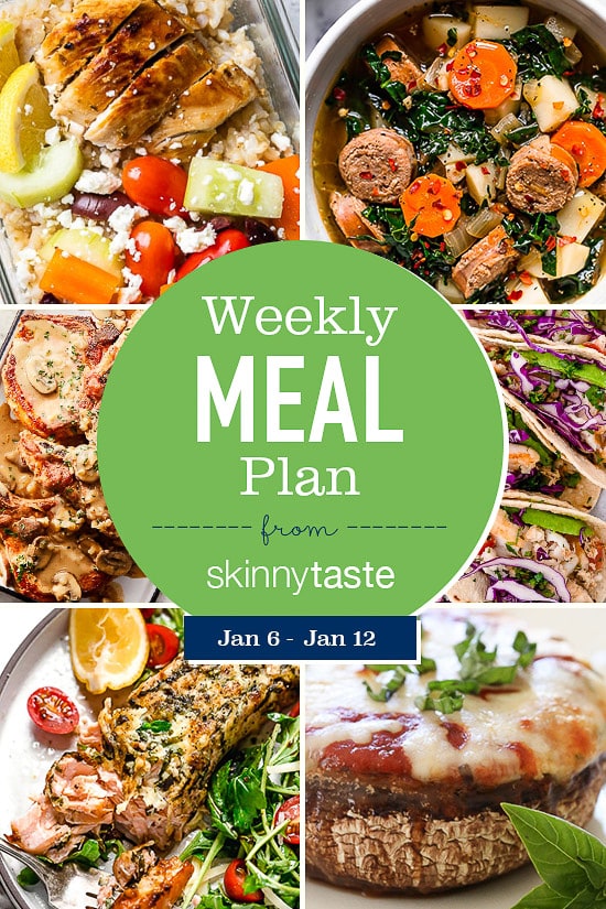 Plan de comidas Skinnytaste (del 6 de enero al 12 de enero)