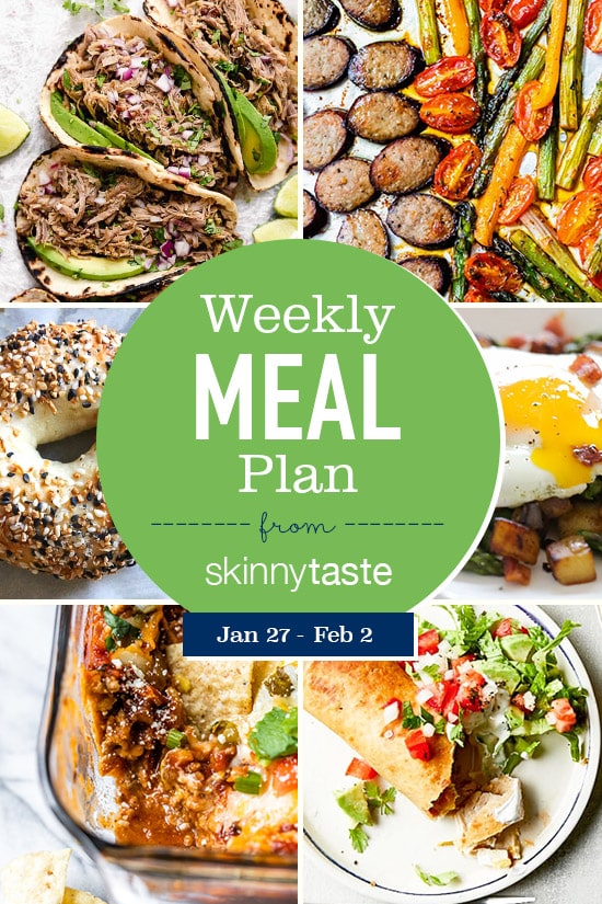 Plan de comidas Skinnytaste (del 27 de enero al 2 de febrero)