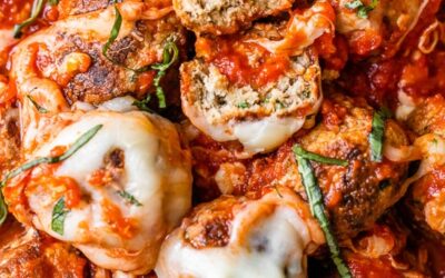Sartén de albóndigas de pavo con queso – Skinnytaste