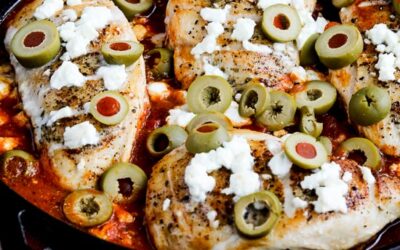 One Pan Low-Carb Greek Skillet Chicken (Video)