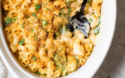 Macarrones con queso al horno más ligeros