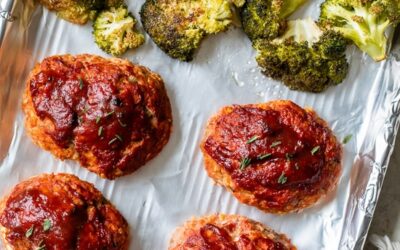 Pan de hoja de pavo albondigas y brócoli