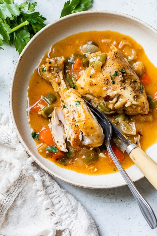 Estofado de pollo con pimentón – Skinnytaste