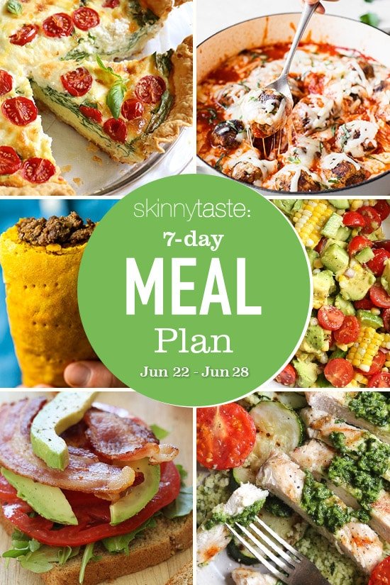 Plan de comidas saludables de 7 días (22-28 de junio)