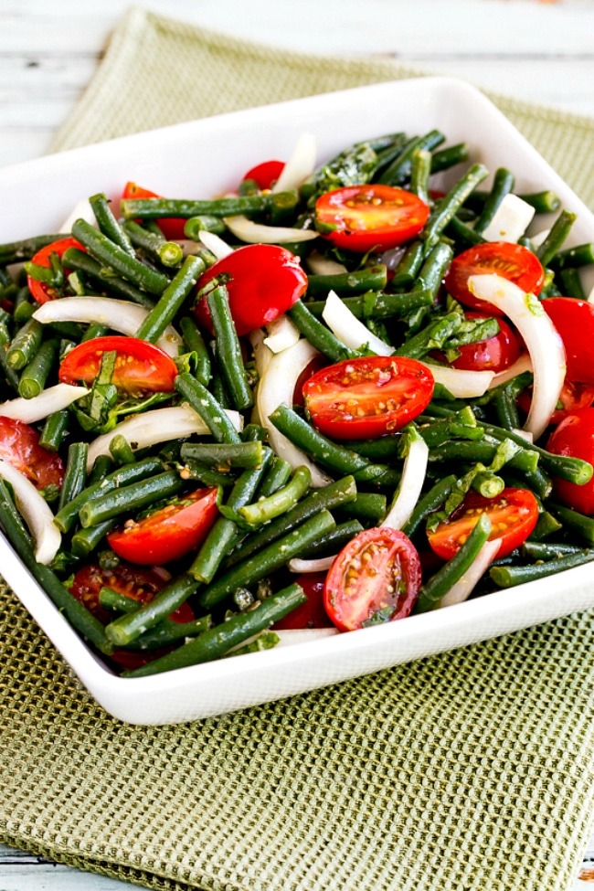 Ensalada de judías verdes y tomate (video) – Kalyn's Kitchen