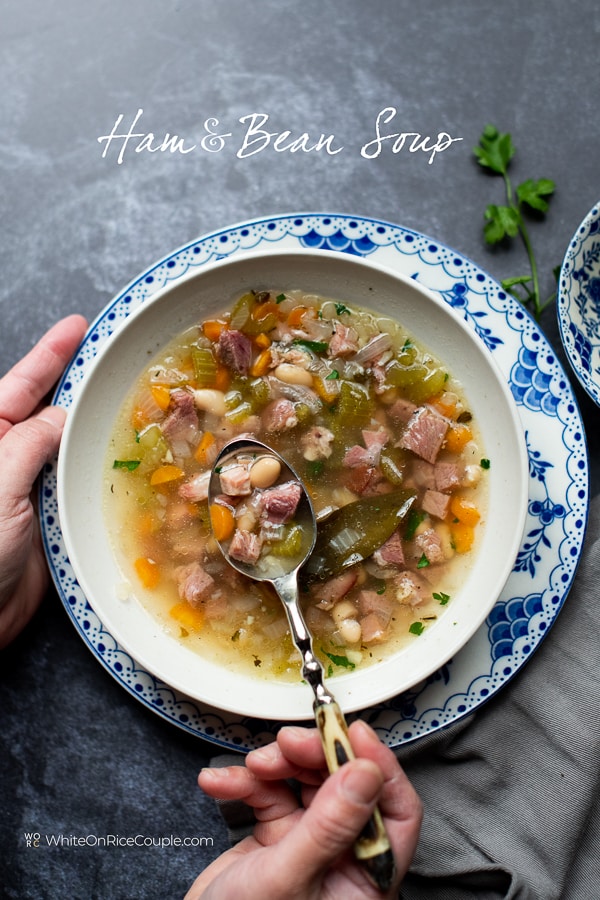 Receta de sopa de jamón y frijoles 30 minutos FÁCIL con hueso de jamón