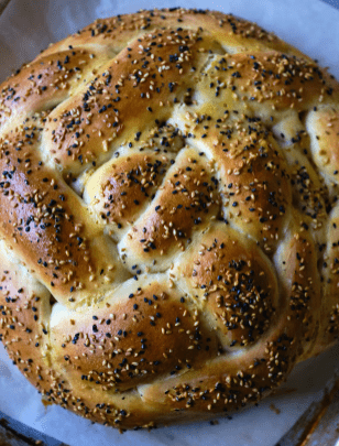 Pan de Cebolla Trenzado
