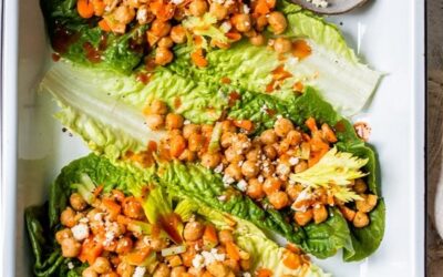 Ensalada de garbanzos de búfalo (idea de almuerzo vegetariano)