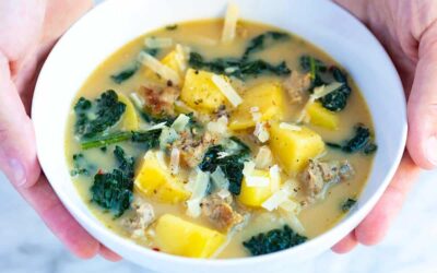 Receta fácil de sopa de salchicha y papa
