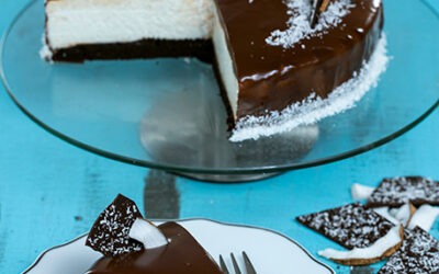 Pastel de mousse de chocolate y coco