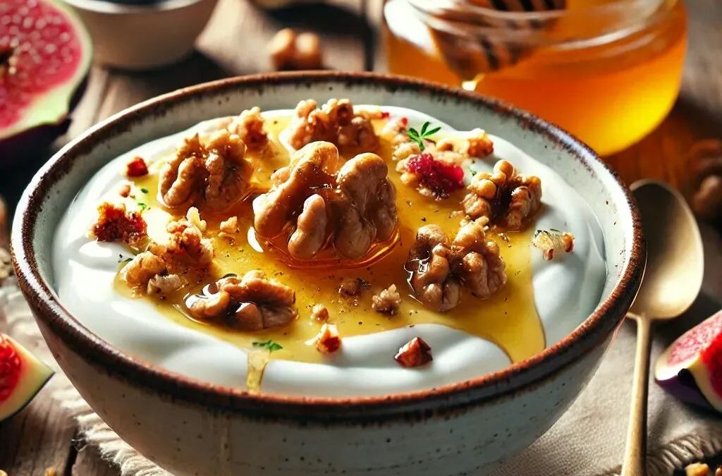 Yogur Griego con Miel y Nueces